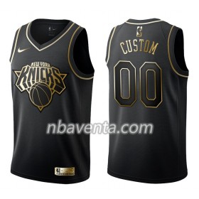 Camiseta Hombre New York Knicks Personalizadas Nike Negro Golden Edition Swingman